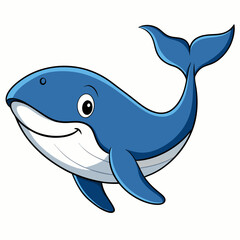 Jumping Whale art vector