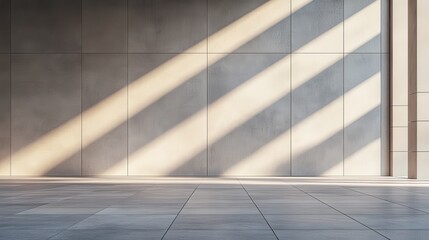 Empty modern space bathed in sunlight (3)