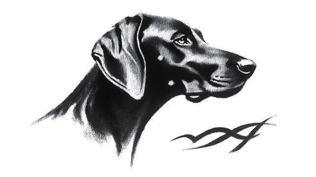 Elegant German Shorthaired Pointer Portrait.