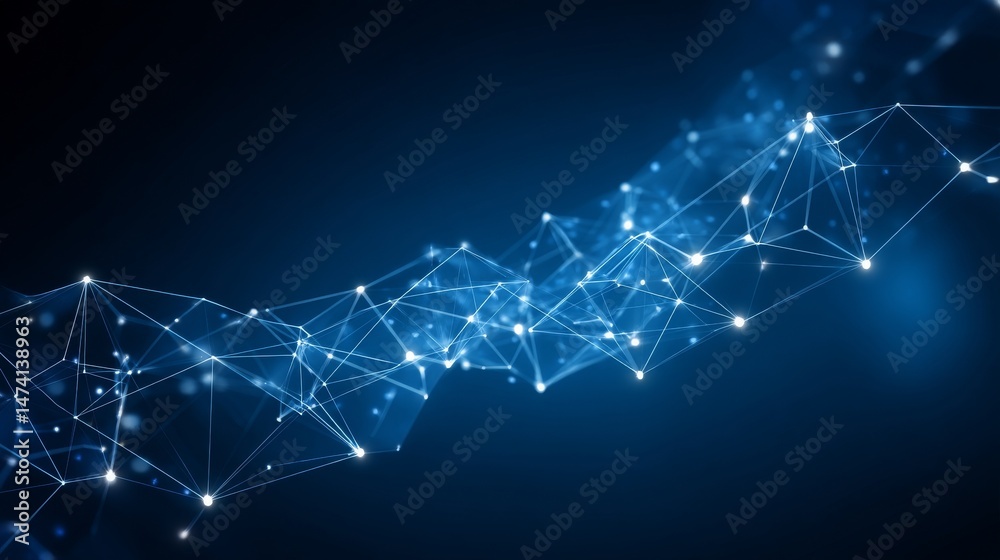 Poster a network background is formed by connecting a simple grid through lines of digital technology
