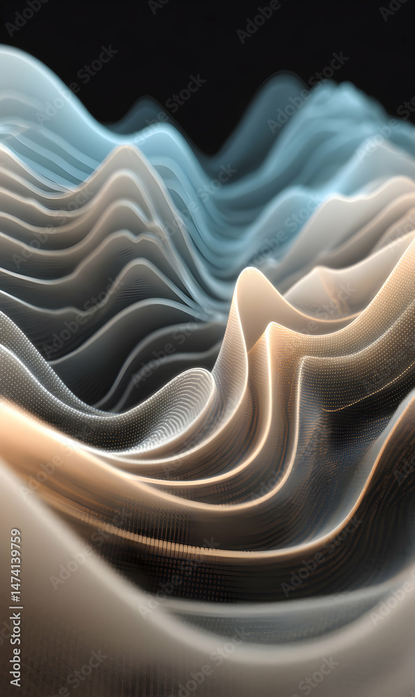 Poster abstract wavy lines create a visually stunning and modern background design effect