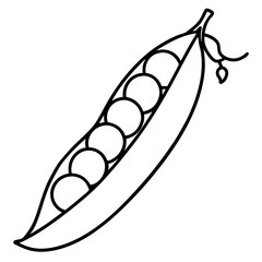Minimalist Peas Vector Illustration