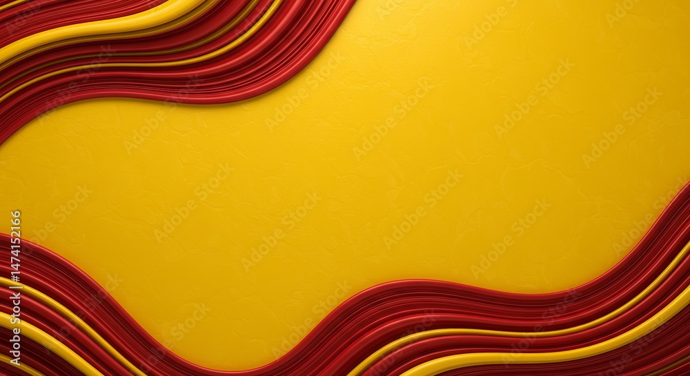 Aufkleber a yellow and red striped background with a red and yellow line