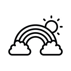 A colorful rainbow appearing after rain, symbolizing hope and beauty