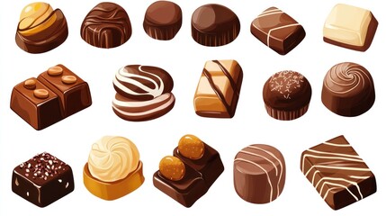 Fototapeta premium Chocolate candies assortment
