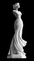 Fototapeta premium White marble statue of a woman
