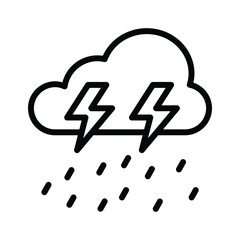 Grab this amazing icon of thunderstorm in modern style