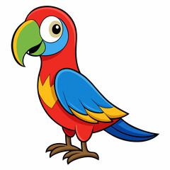 Vibrant Parrot Vector Illustration