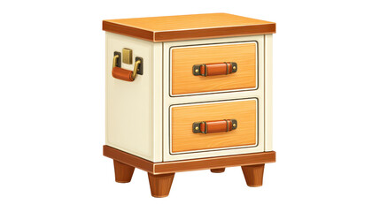 Classic wooden nightstand with two drawers for bedroom organization and elegant storage solutions in home decor