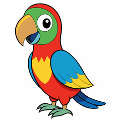 Vibrant Parrot Vector Illustration
