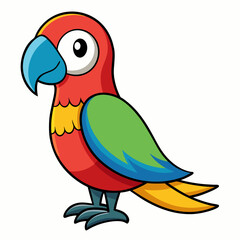 Vibrant Parrot Vector Illustration