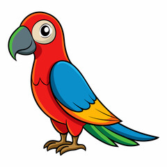 Vibrant Parrot Vector Illustration