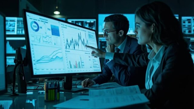 The man carefully analyzed the graph, searching for trends and patterns in the data presented.