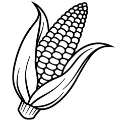 Cornfield Charm: Minimal Vector Art