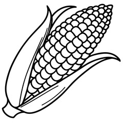 Cornfield Charm: Minimal Vector Art