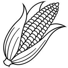 Cornfield Charm: Minimal Vector Art