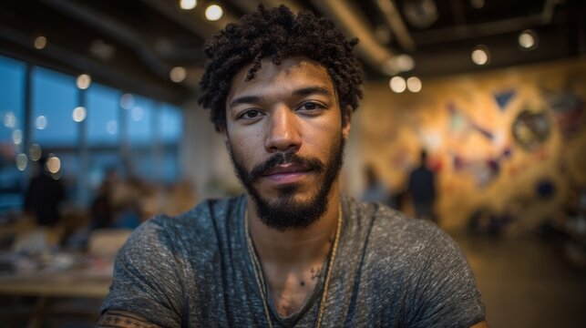 During a wellness session at the community center, a veteran is guided through a breathing exercise