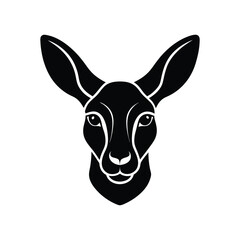 kangaroo head silhouette art illustration