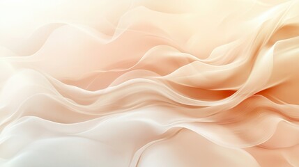 Fototapeta premium Soft, flowing fabric, light peach tones