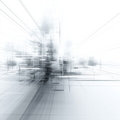 futuristic clean geometric grid, thin lines, white background, minimalism, abstract design, tech-inspired
