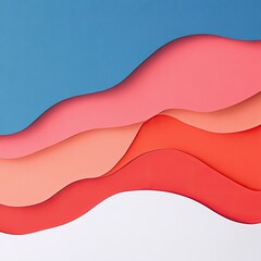 Abstract layered paper waves