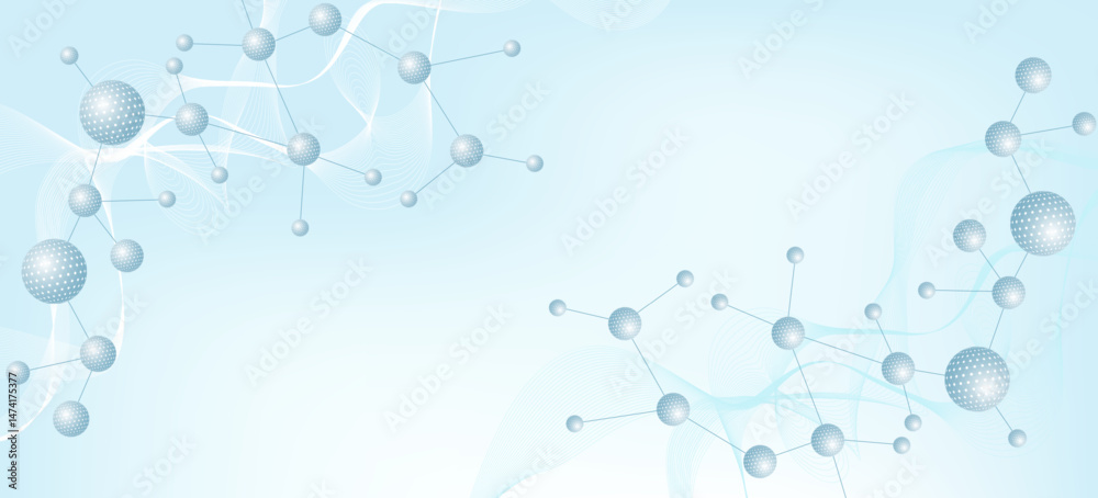 Canvas Prints structure molecule and communication dna, atom, neurons. science concept for your design. connected 