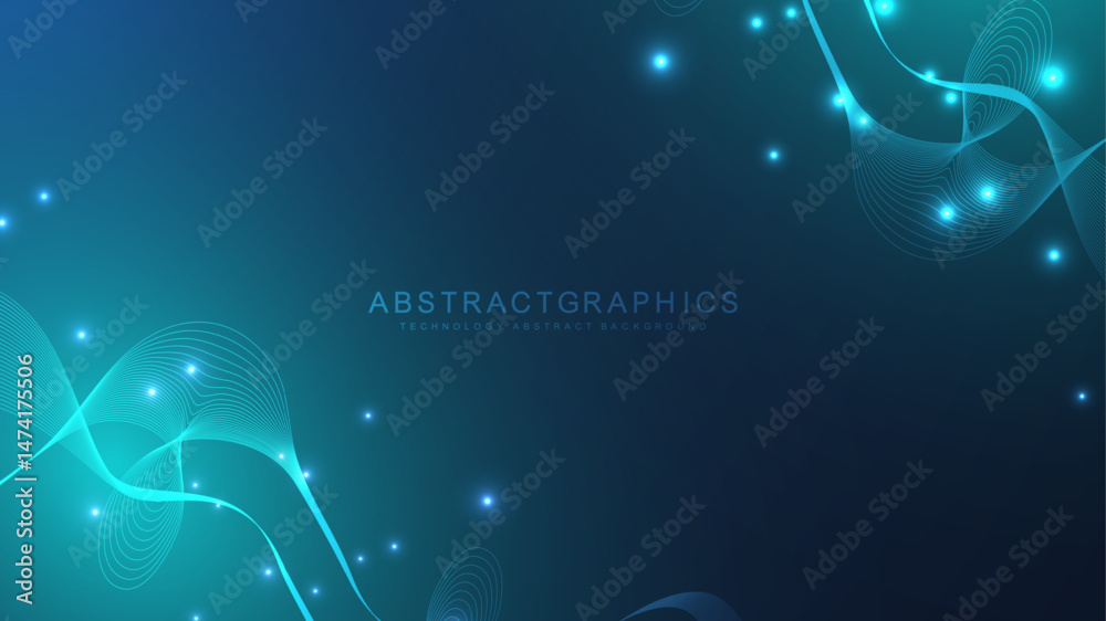 Wall mural global network connection. global business. social network communication. internet technology. vecto