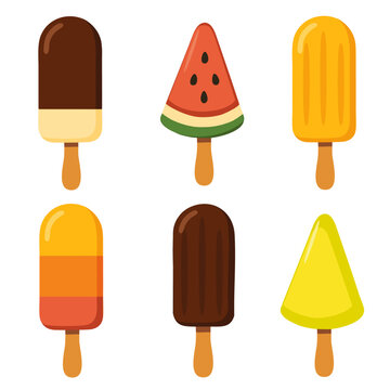 buntes Eis am Stil Set Sortiment