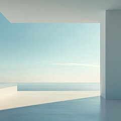 Modern seaside patio