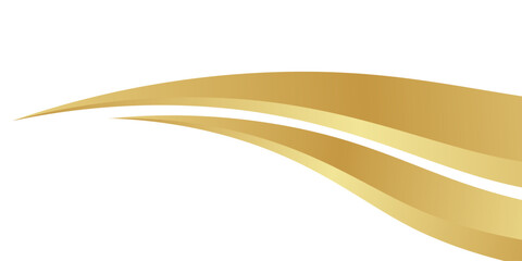 gold wave curve, golden wave corner shape for element, stripes ribbon golden graphic, striped gold. eps 10
