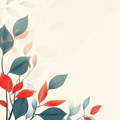 Delicate, pastel-toned leaves in a corner arrangement