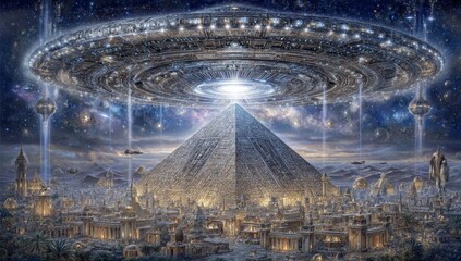 An intriguing depiction exists of ancient aliens and their influence on early civilizations