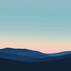 Fototapeta premium Silhouette of mountain range at dawn