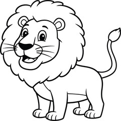 Cute Cartoon Lion Illustration