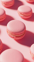 Obraz premium Closeup of single French macarons, minimalist style