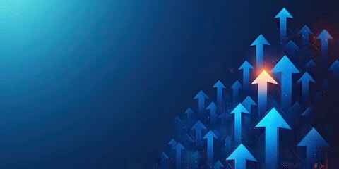 Abstract illustration of numerous upward trends.