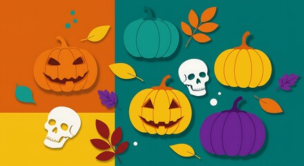 Geometric Halloween Still Life