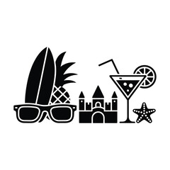 relaxing summer day at the beach design