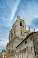 Fototapeta premium Vieux-Lyon, Saint-Jean-Baptiste cathedral