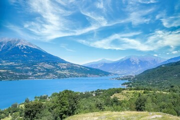 The lake of Serre-Poncon in France
