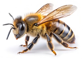 apis florea isolated on white background