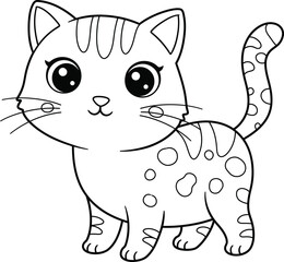 Cute Cartoon Cat Illustration