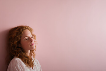 portrait of person in state of complete relaxation