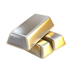 Two shiny gold bars stacked together on a multicolored background