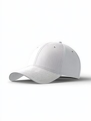 Crisp White Baseball Cap: Clean 3D Render