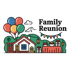 Modern family reunion design with happy moments