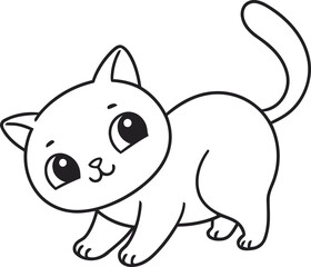 Cute Cartoon Cat Illustration
