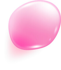 Pink water drop. Jelly serum and cosmetic transparent oil. Liquid gel and cream for skincare. Soap bubble of shampoo and shower gel. Splash and drip top view