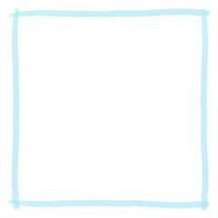 水彩風かわいい四角いフレーム　枠