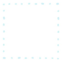 Obraz premium 水彩風かわいい四角いフレーム 枠